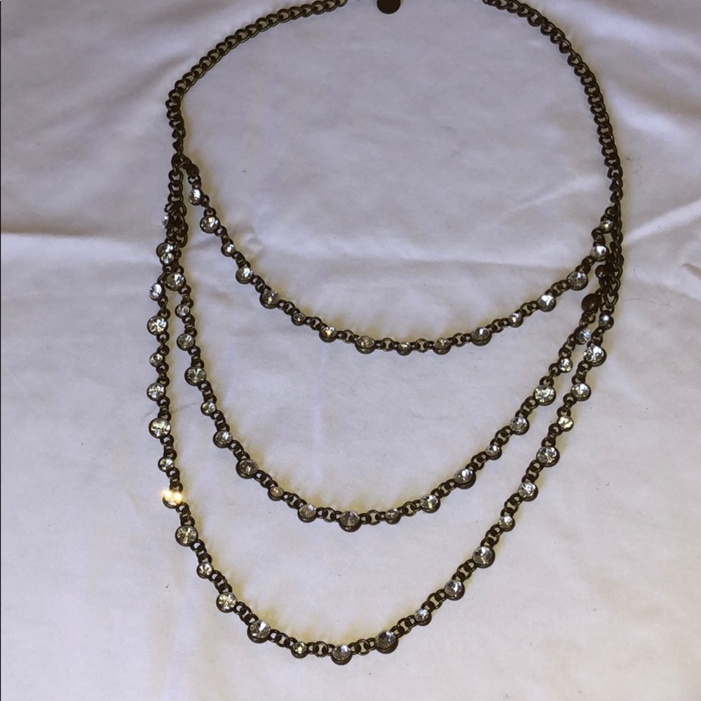 Sparkly three tiered necklace